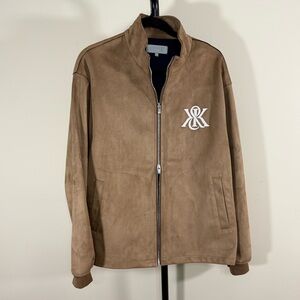 Kith Bonded Microsuede track jacket color Mesa size Medium